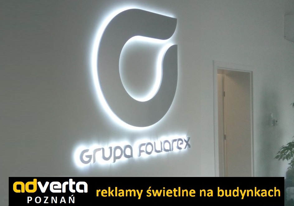 Podświetlenie liter typ halo - idealne do wnętrz - nie przeszkadza odbiorcy, bo jest delikatne.